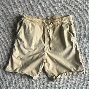 Khaki shorts. Two small stains pictured